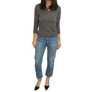 Vintage Max Mara 3/4 Gray Long Sleeve Top Size S